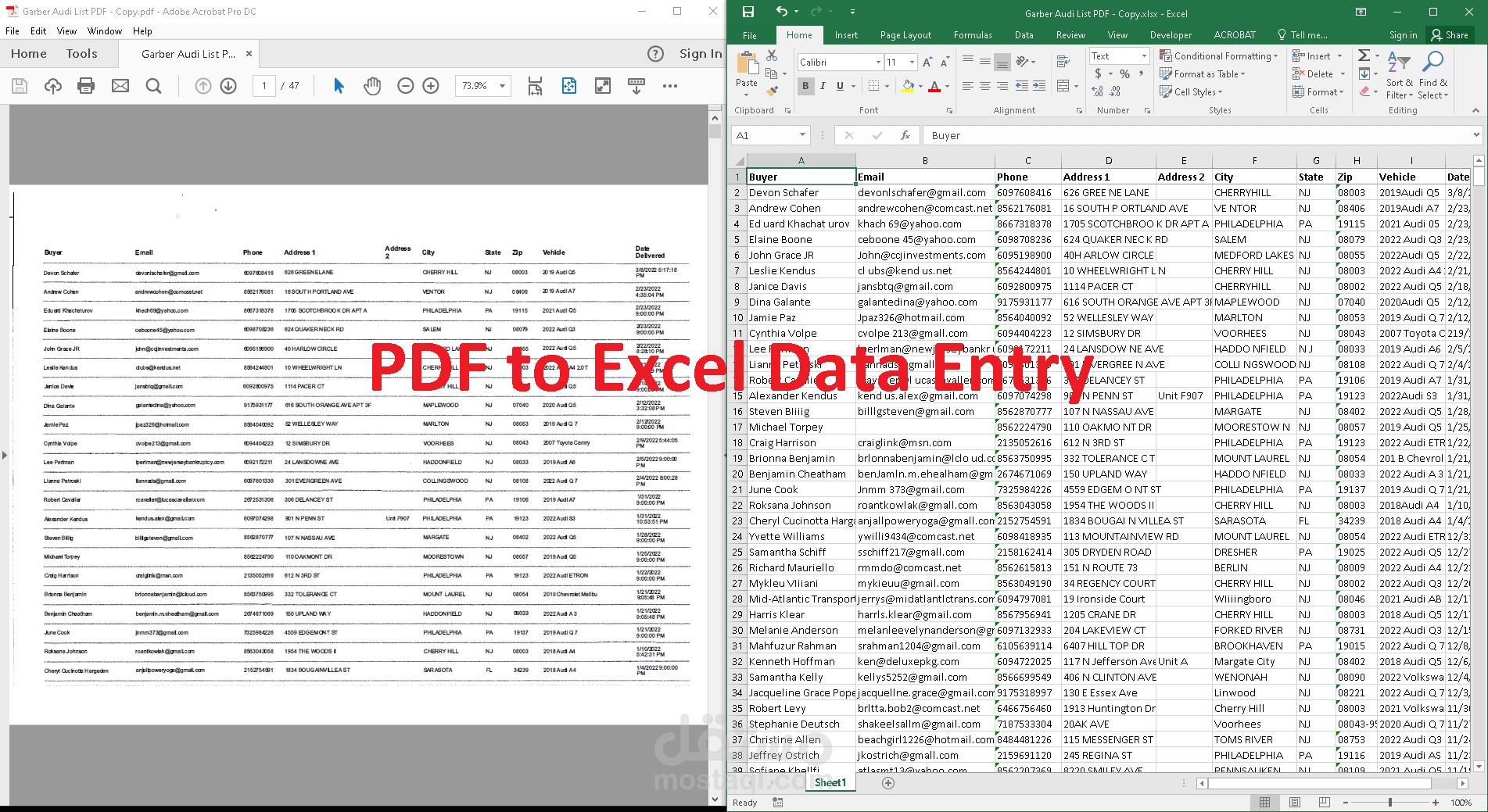 تحويل ملف PDF إلى Excel بدقة واحترافية