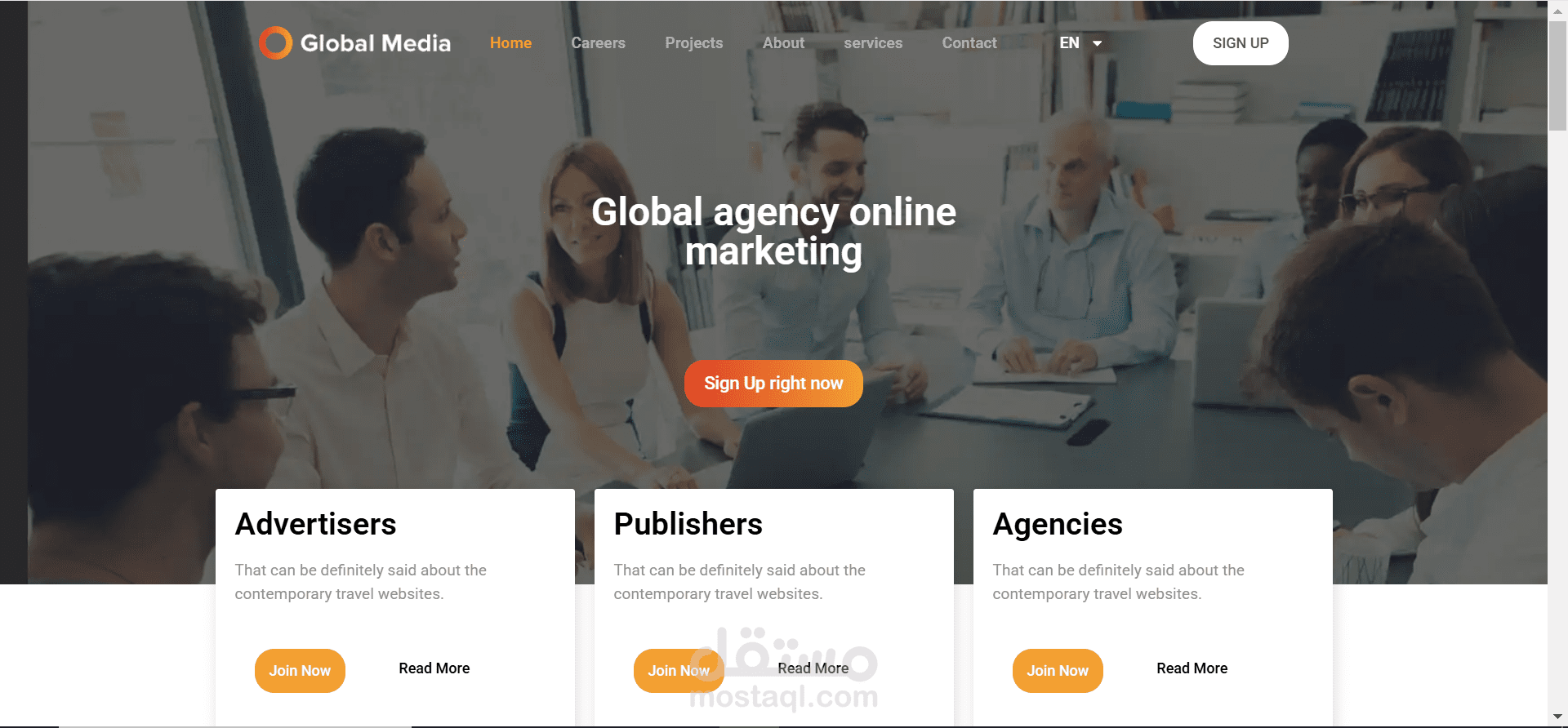 Marketing WordPress Website