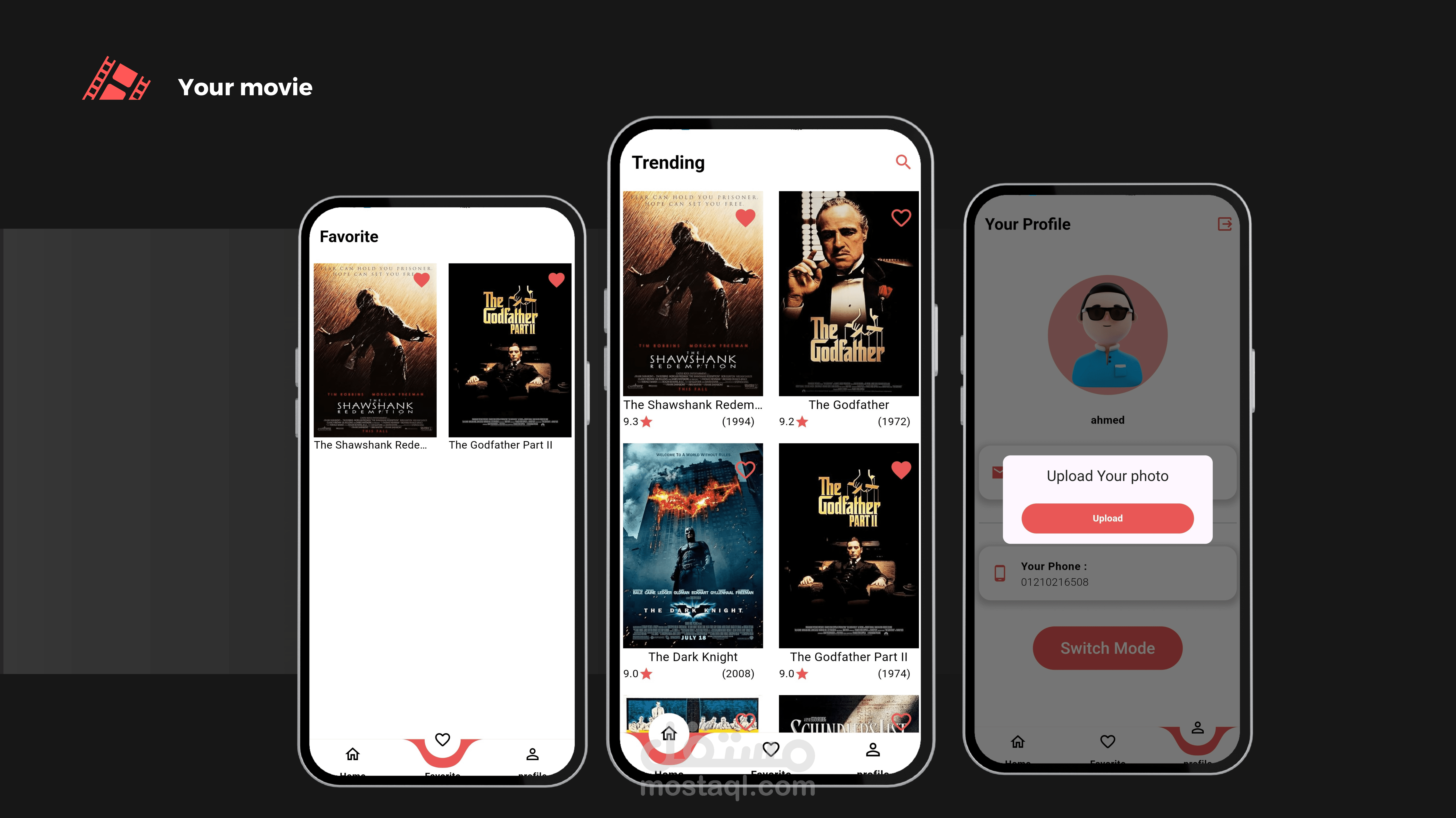 برمجة وتصميم تطبيق أفلام (Movie App) باستخدام Flutter مع API و Firebase