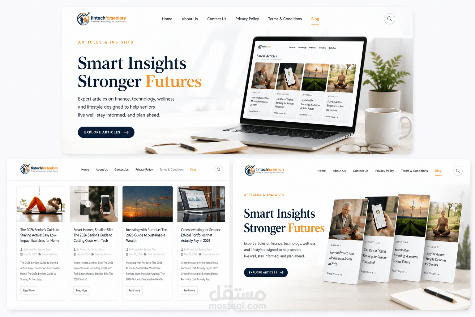 مقالات عن كيفيه التعامل مع التكنولوجيا و الامور الماليه بشكل امن بدون تعقيد لكبار السن fintechforseniors (WordPress)