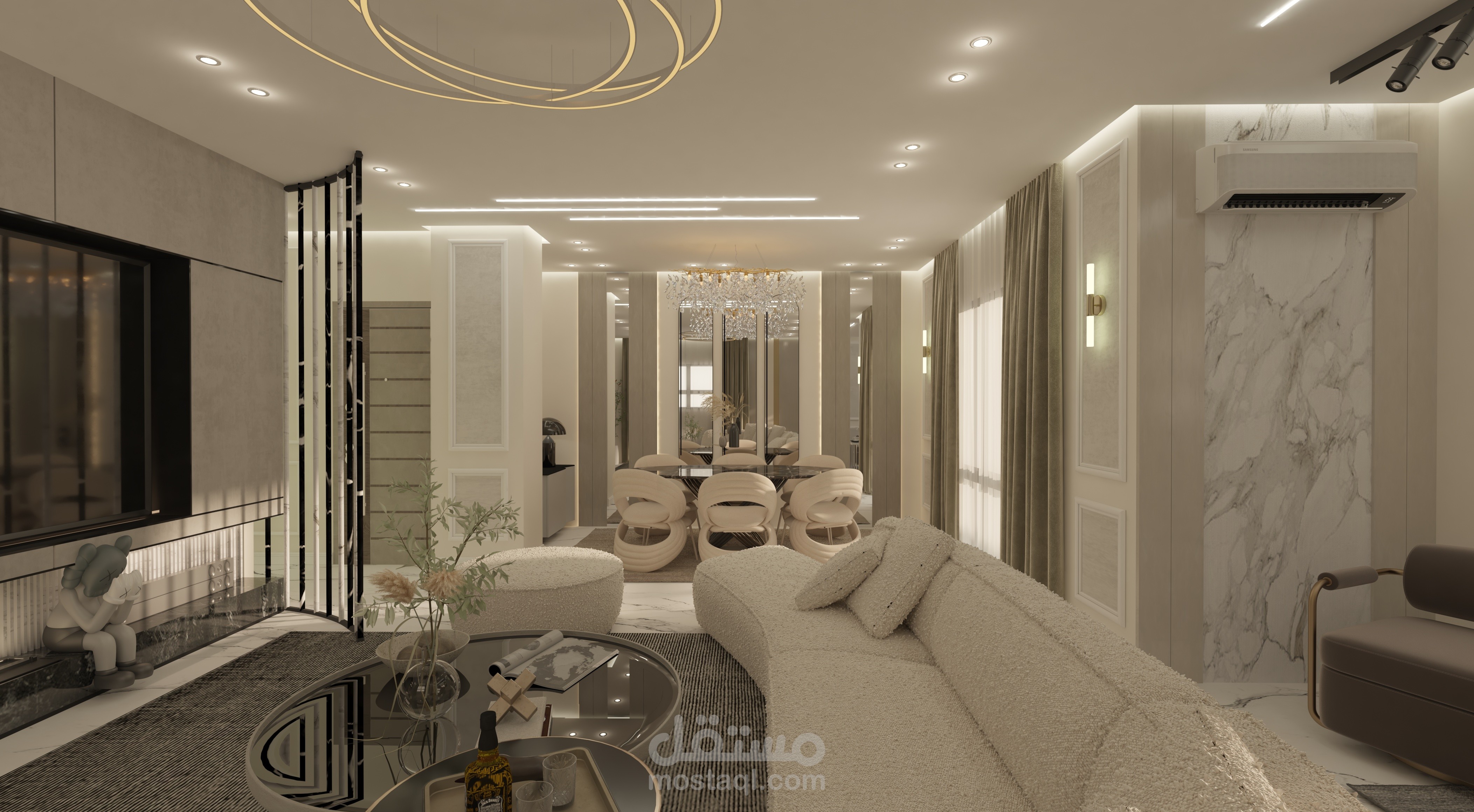 تصميم وحدة سكنية فى السعودية مساحتها 145 متر
