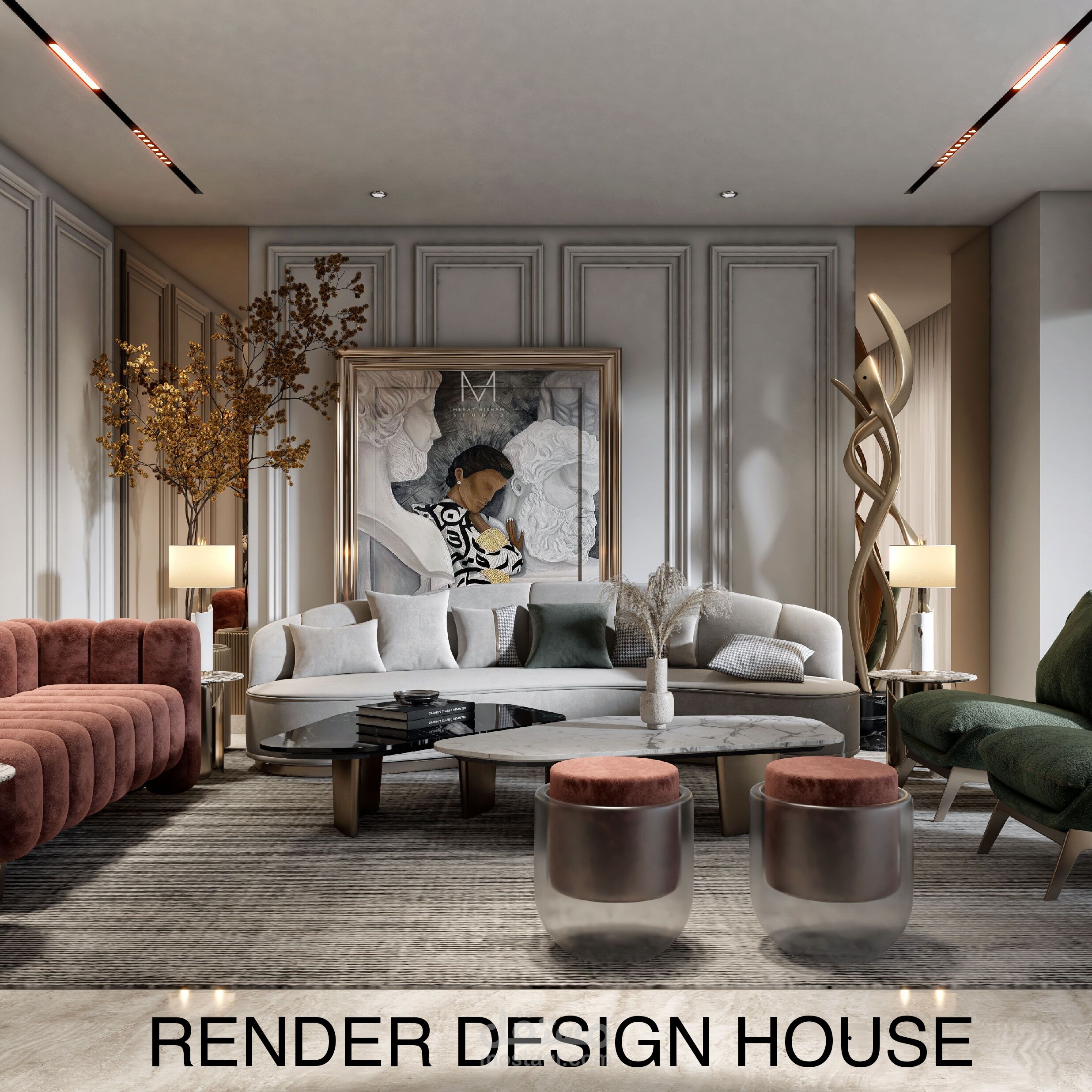 تصميم فيلا فى مصر نيومودرن مساحتها 320 متر