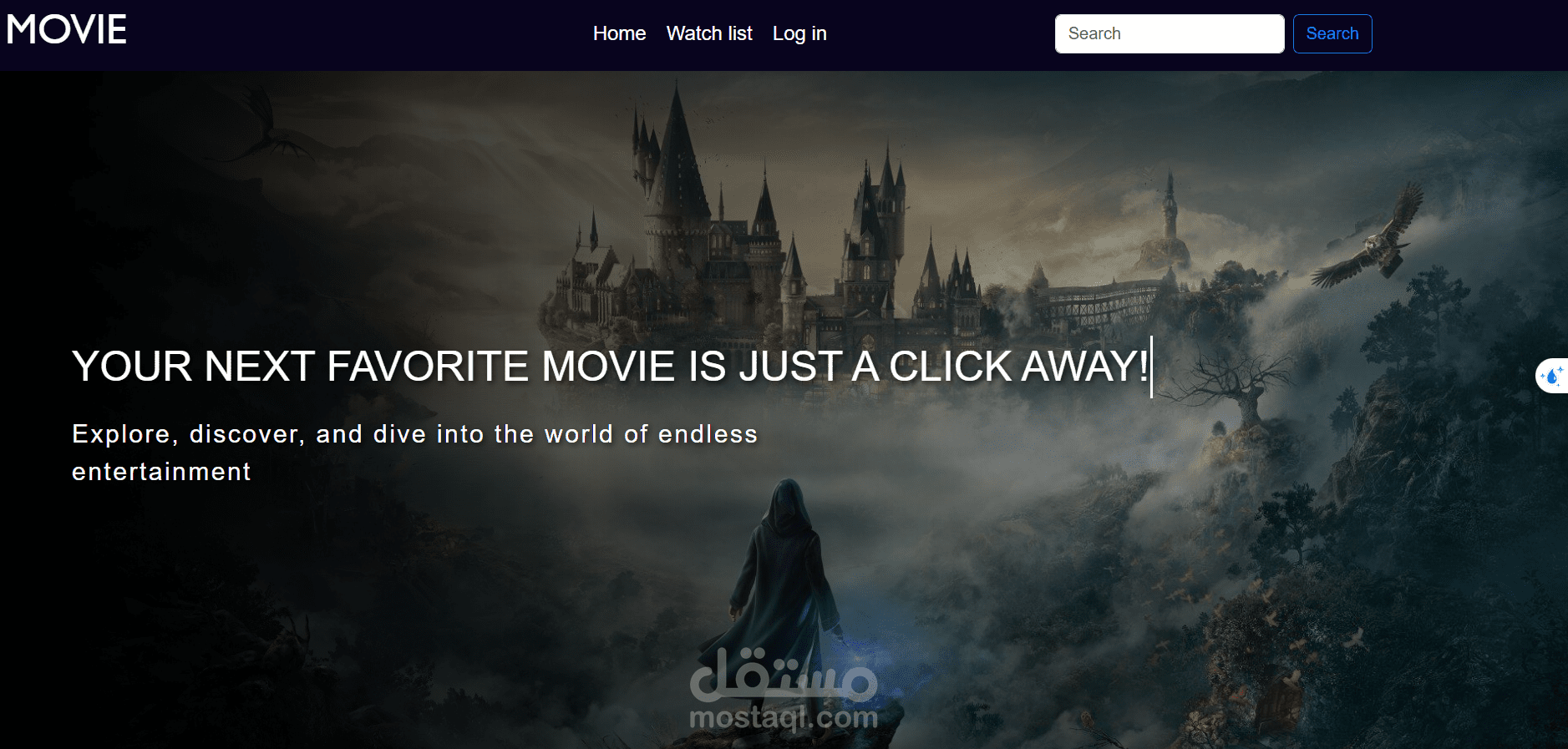 موقع افلام باستخدام جافا سكريبت فقط (movies website with vanilla JS)