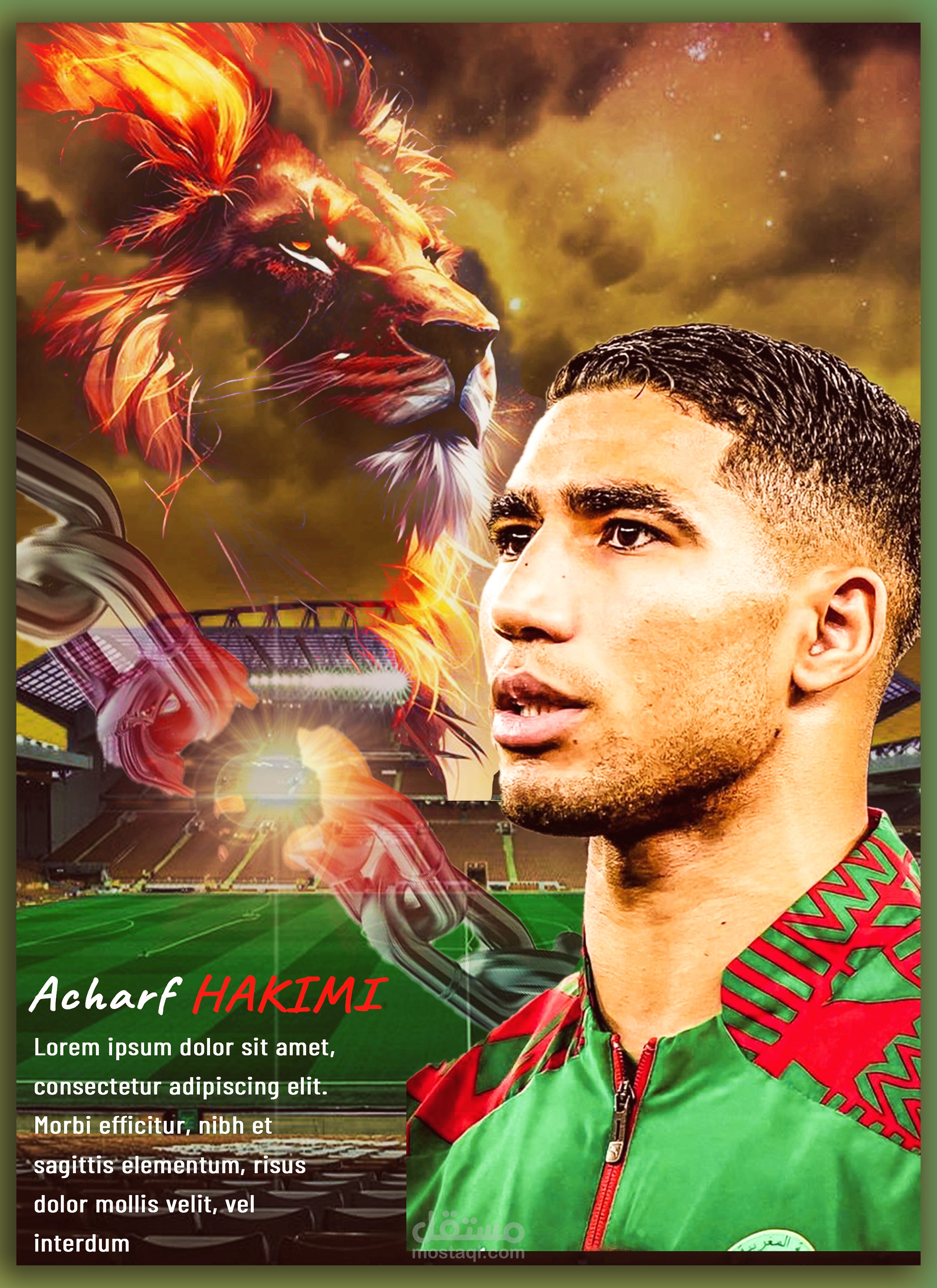 PhotoShop: ملصق عن اللاعب المغربي