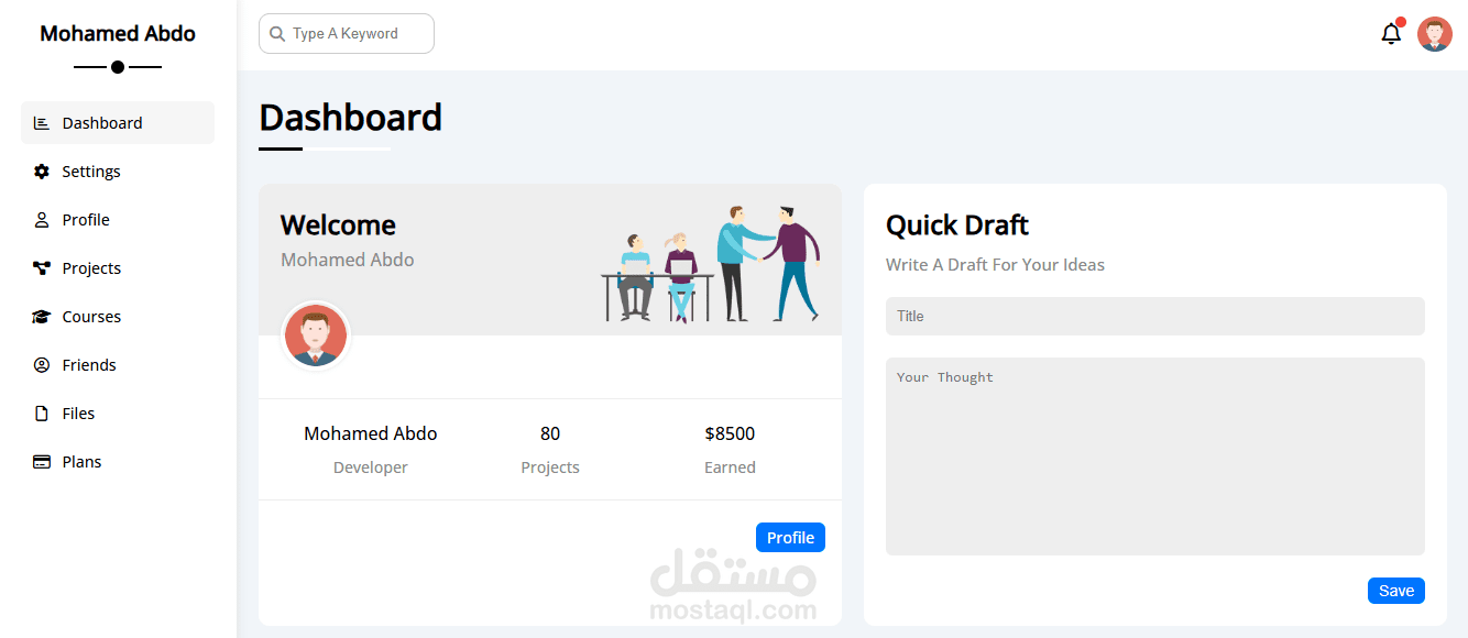 (Responsive )Professional Dashboard