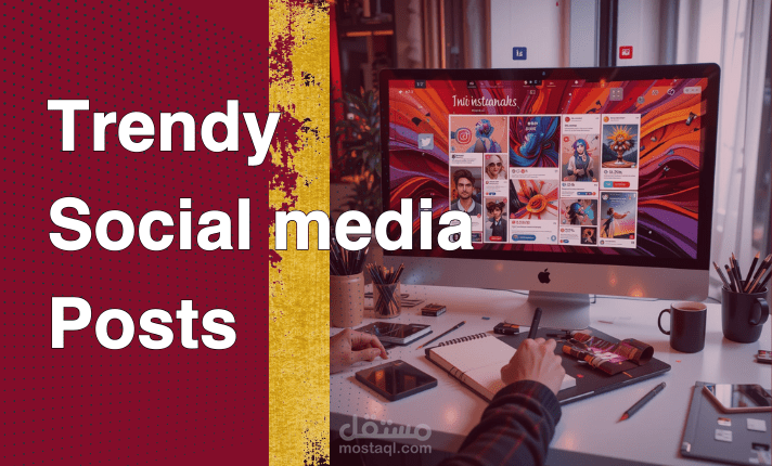 تصميم منشورات مواقع تواصل اجتماعي راقية وبألوان متناسقة