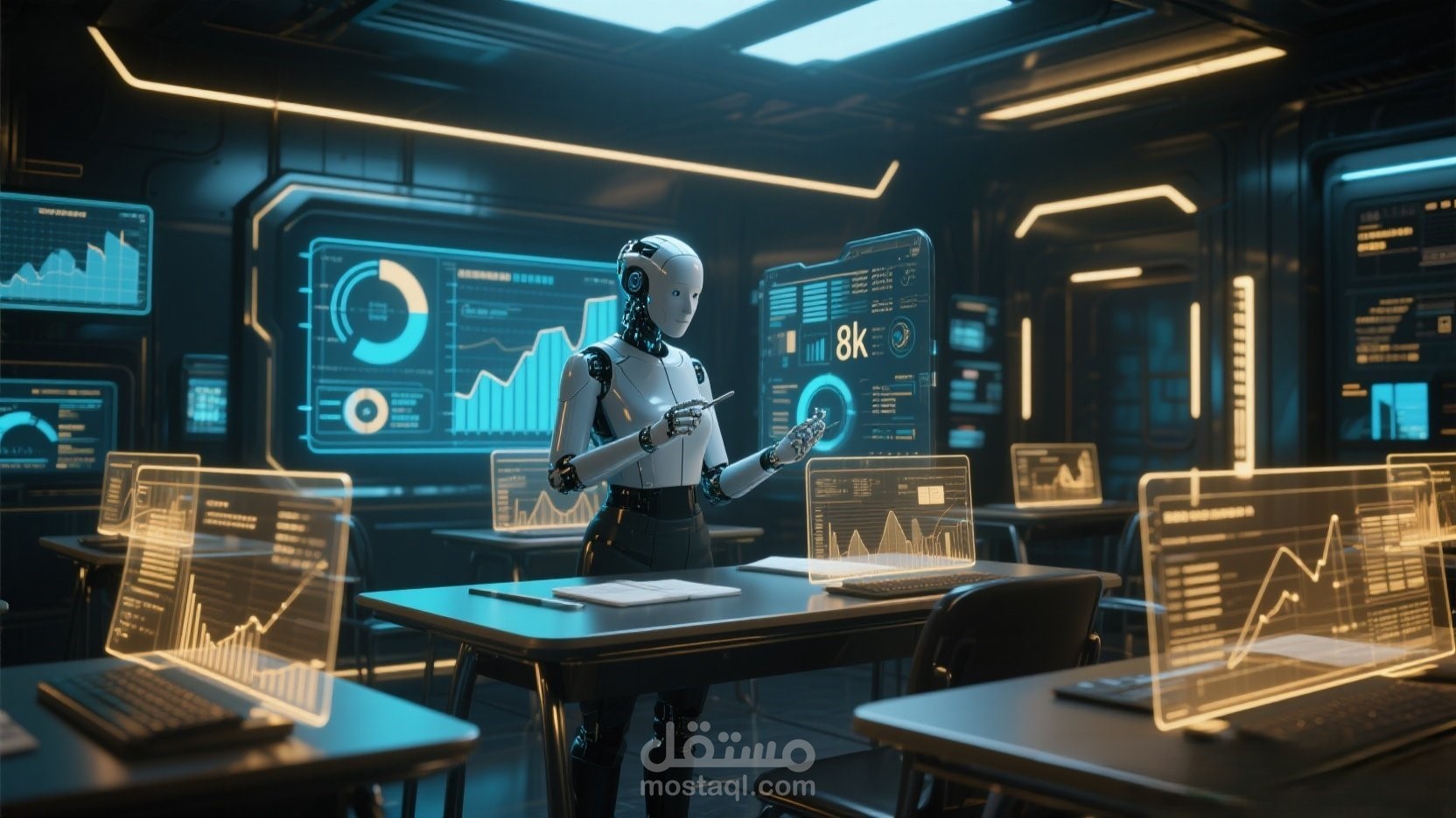 انتاج محتوى تعليمي بالذكاء الاصطناعي