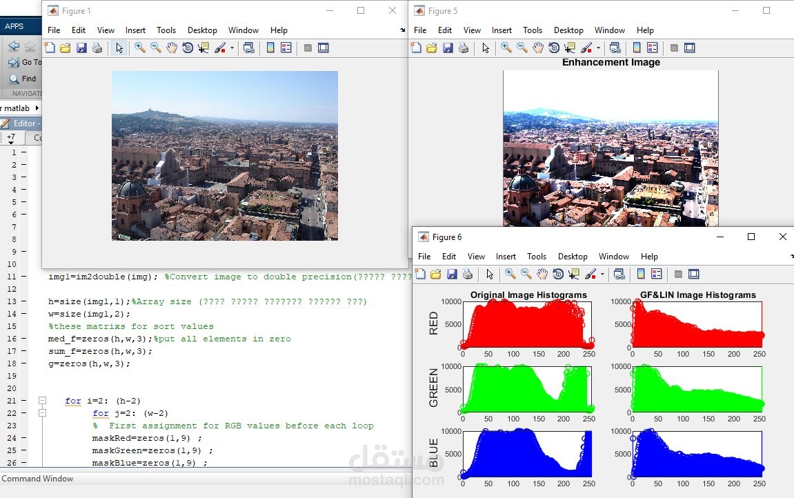 معالجة وتحسين صور الاقمار الصناعية بالماتلاب matlab