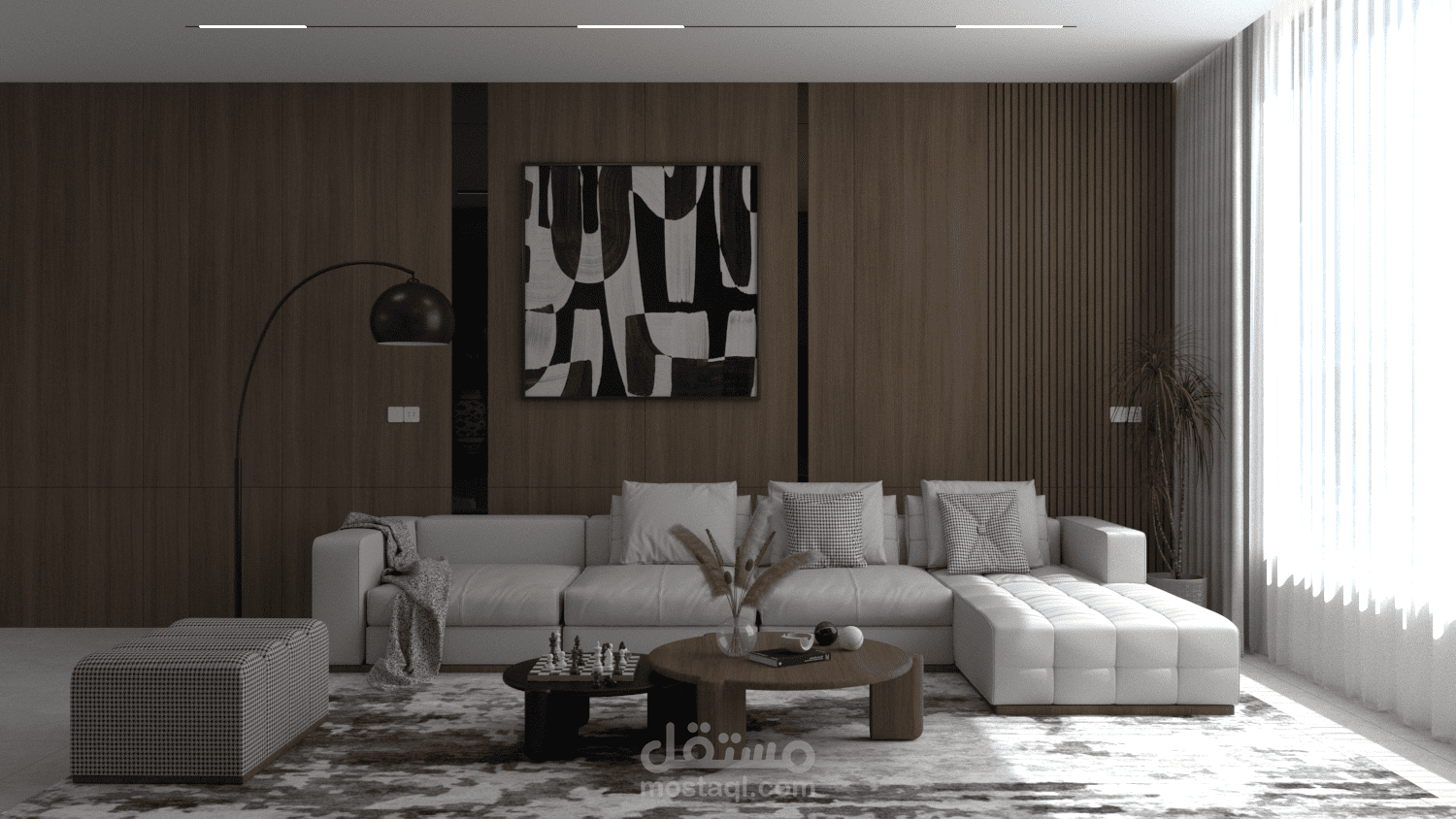 MODERN MINIMAL LIVING ROOM DESIGN