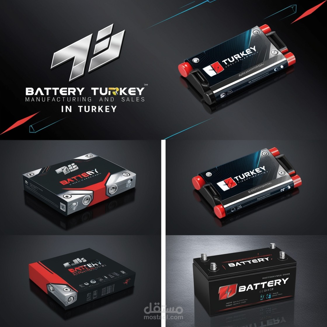 تصميم اعلانات ولوغو لمصنع بطاريات بتركيا