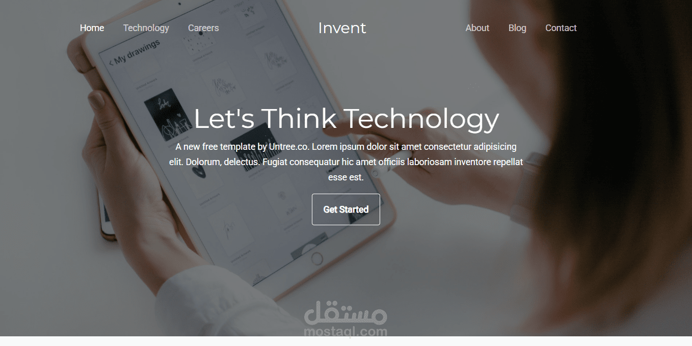تصميم صفحه هبوط لموقع الكتروني landing page