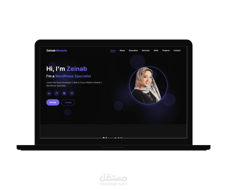 تصميم Portfolio شخصي احترافي يعكس هويتك