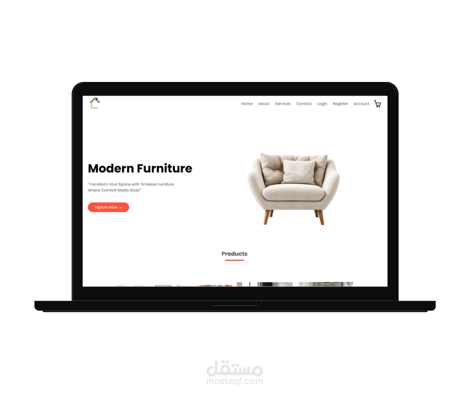 تصميم صفحه اثاث