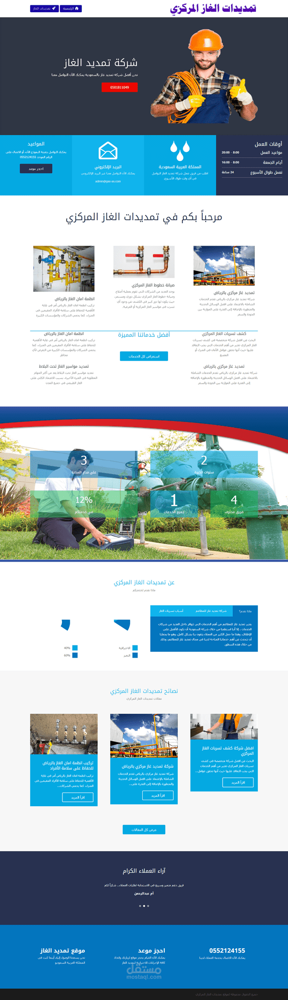 موقع تمديدات الغاز المركزي