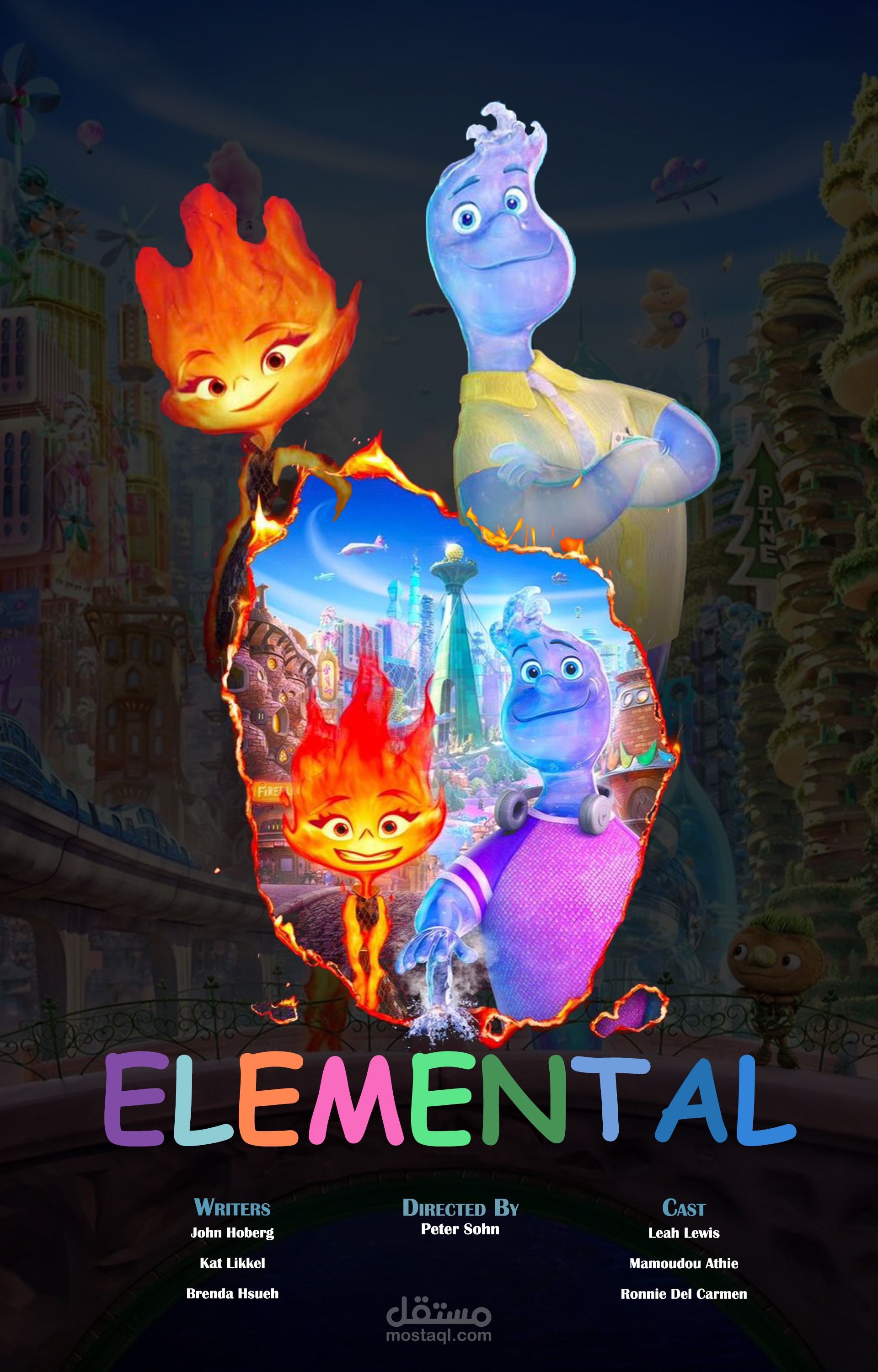 تصميم بوستر  ل فيلم Elemental