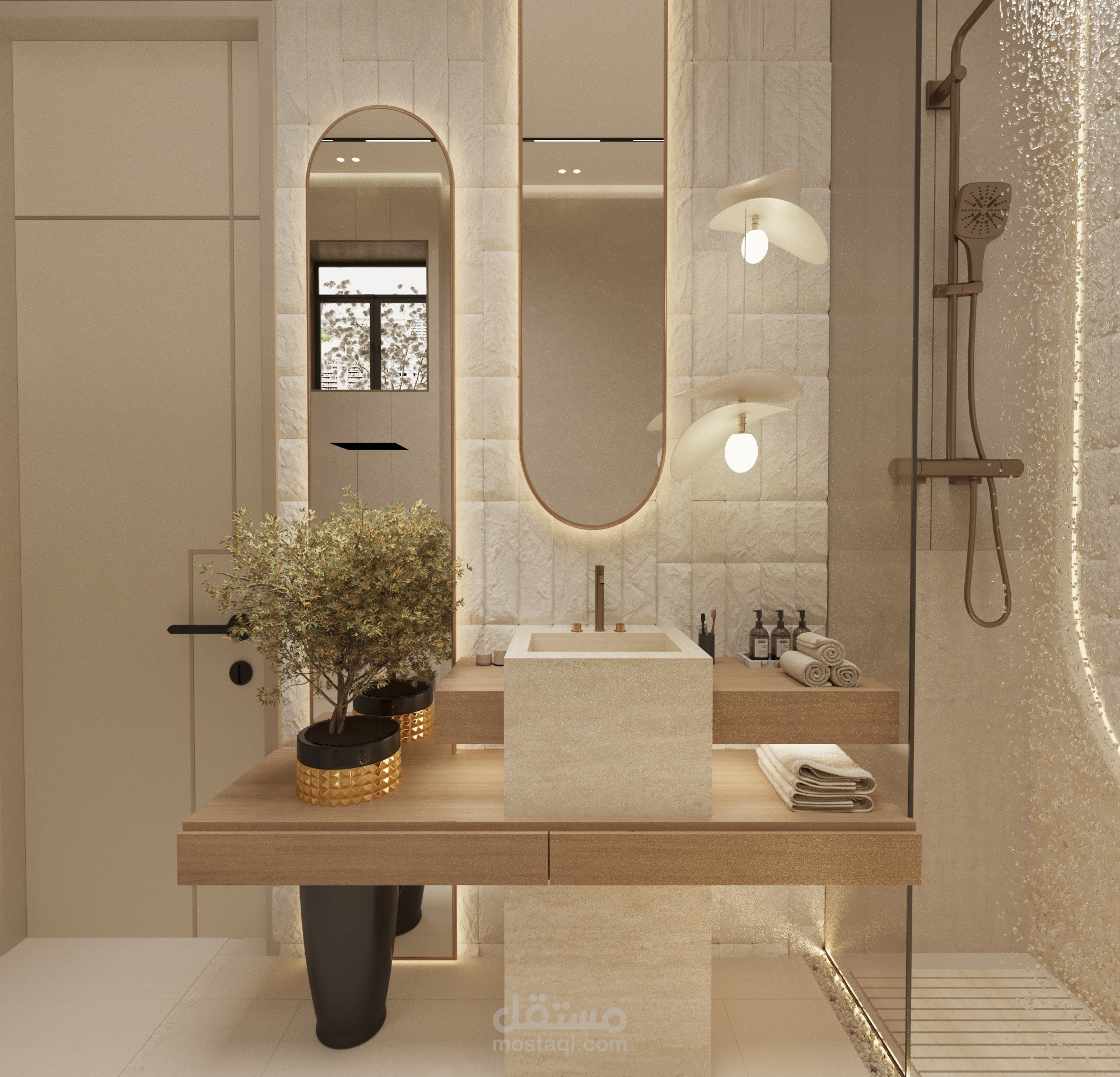 تصميم حمام داخلى