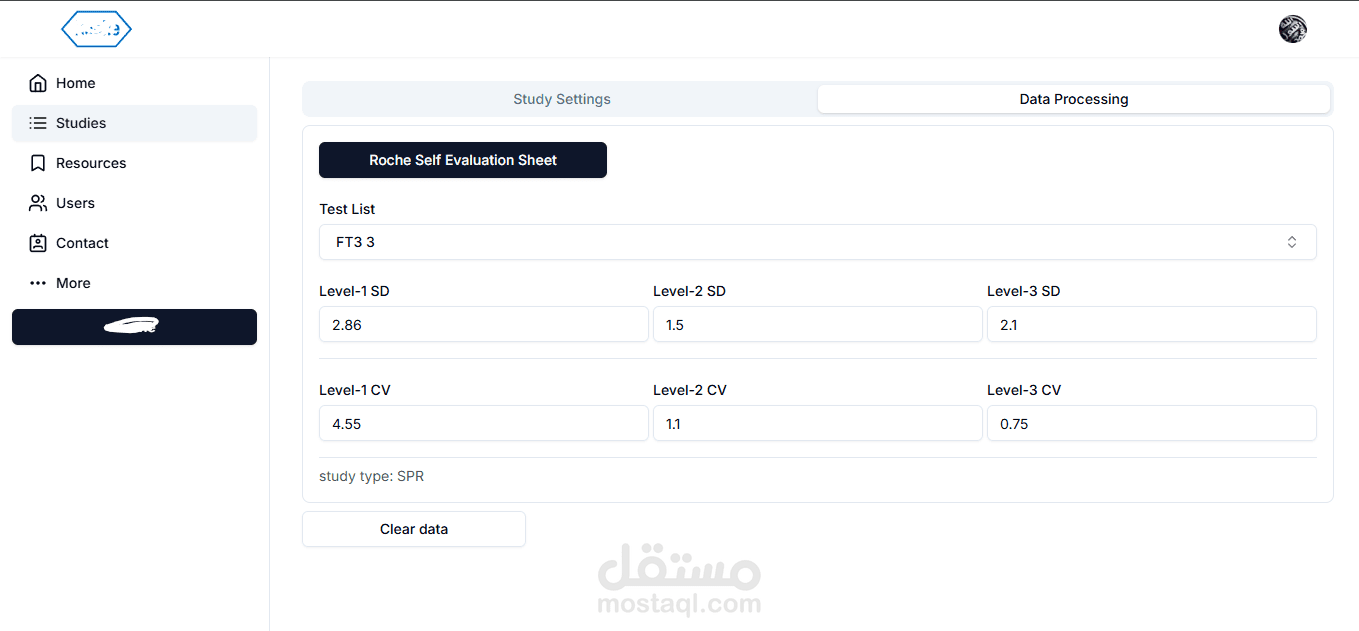 Medical laboratory equipment validation web application