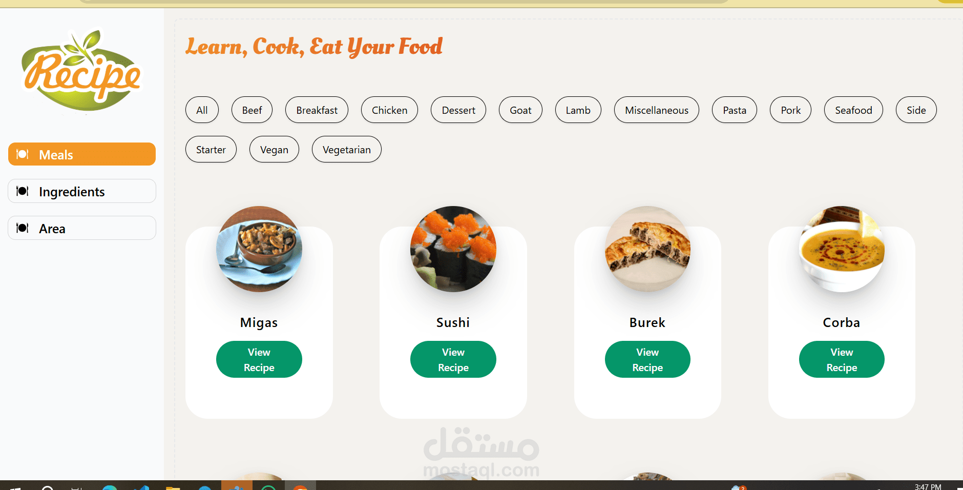 (Food Recipes)meals