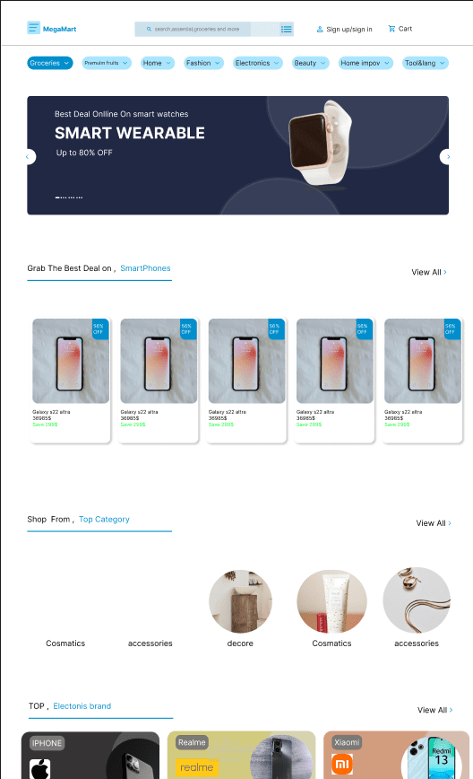 landing page