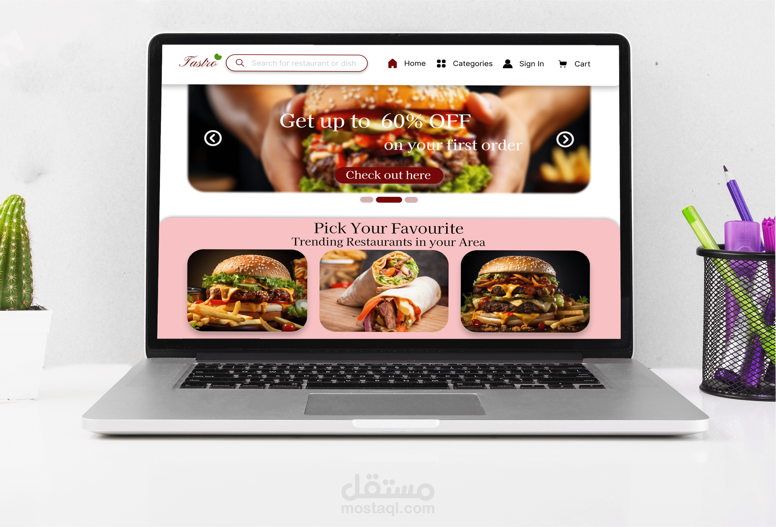 Tastro – Modern Fast Food Website