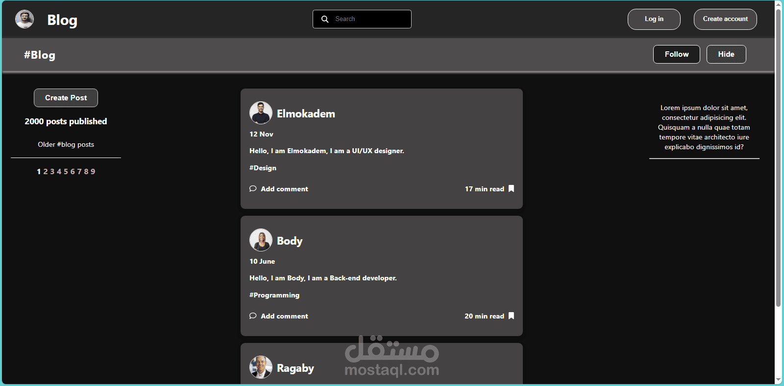 blog website