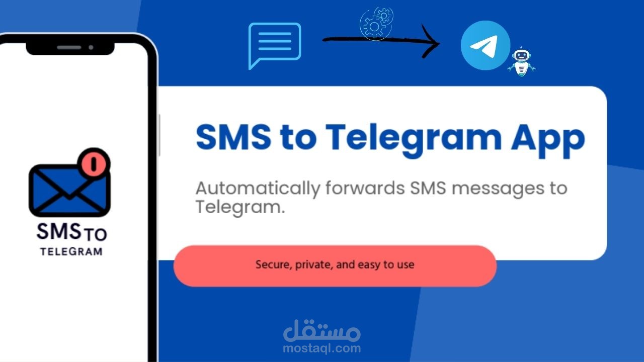تطبيق لتحويل الsms ع بوت تليجرام