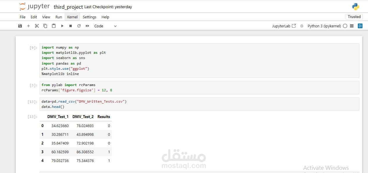 Logistic Regression with NumPy and Python | مستقل
