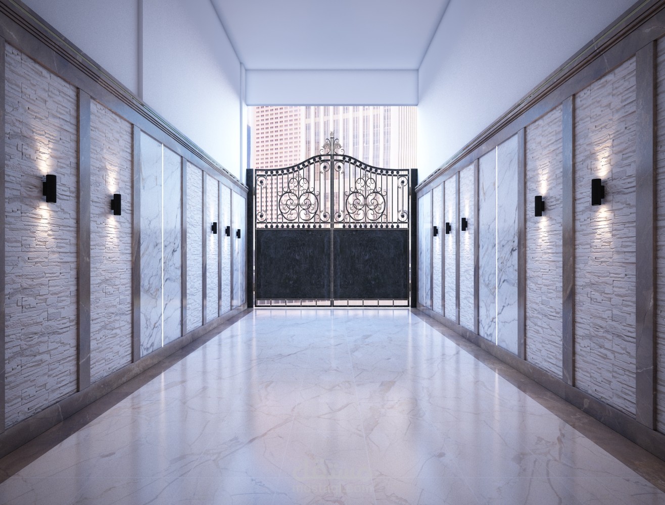 تصميم ممر مدخل عمارة