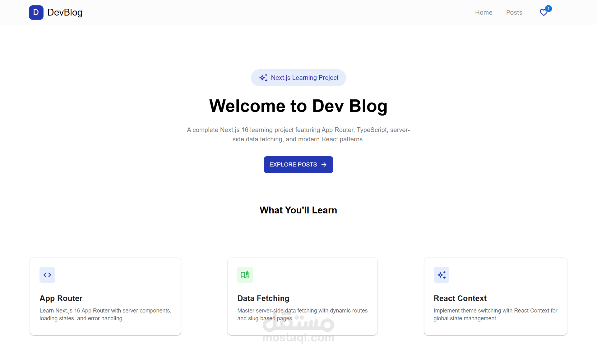 Interactive Blog Posts App Using Next.js
