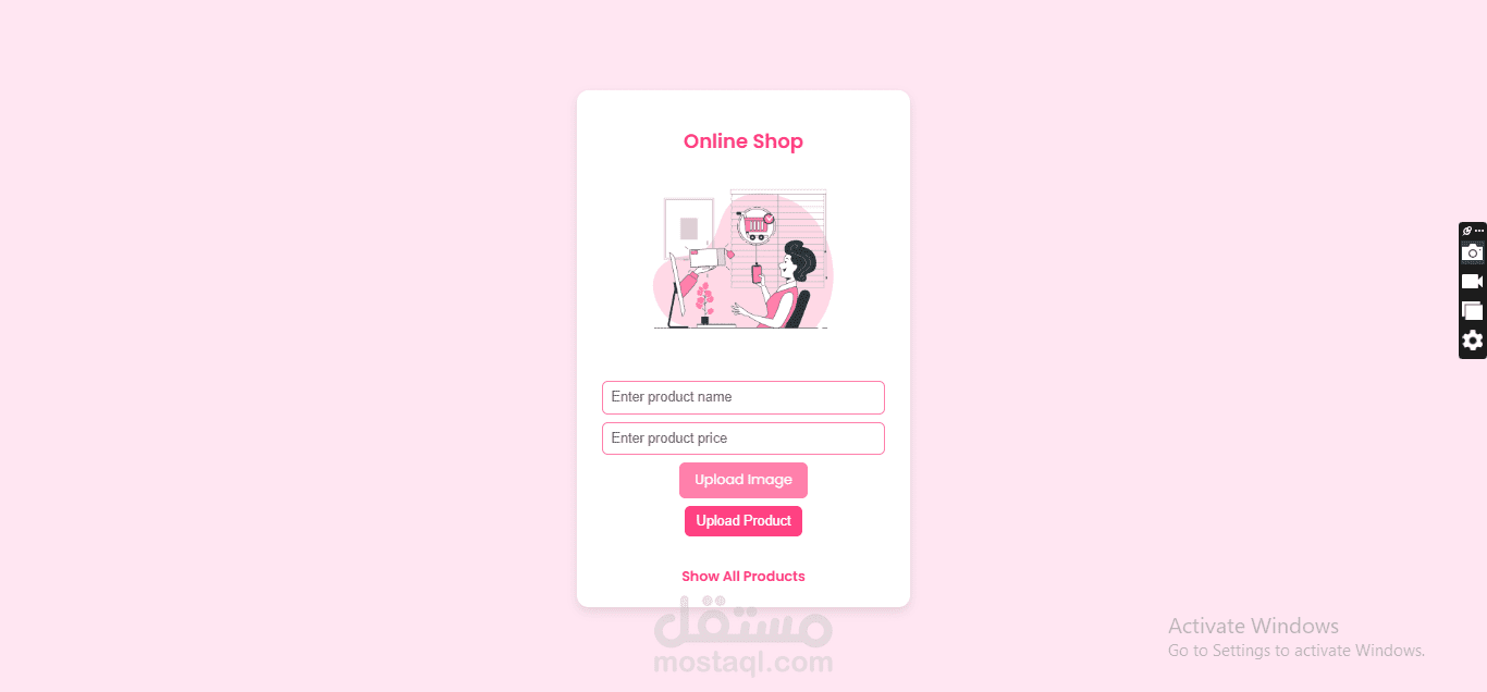 متجر إلكتروني حديث - واجهة بسيطة لإدارة المنتجات  (html ,css,php ,mysql,bootstrap)