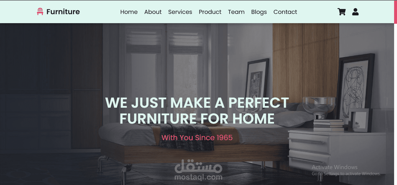 Landing page (Furniture Website)