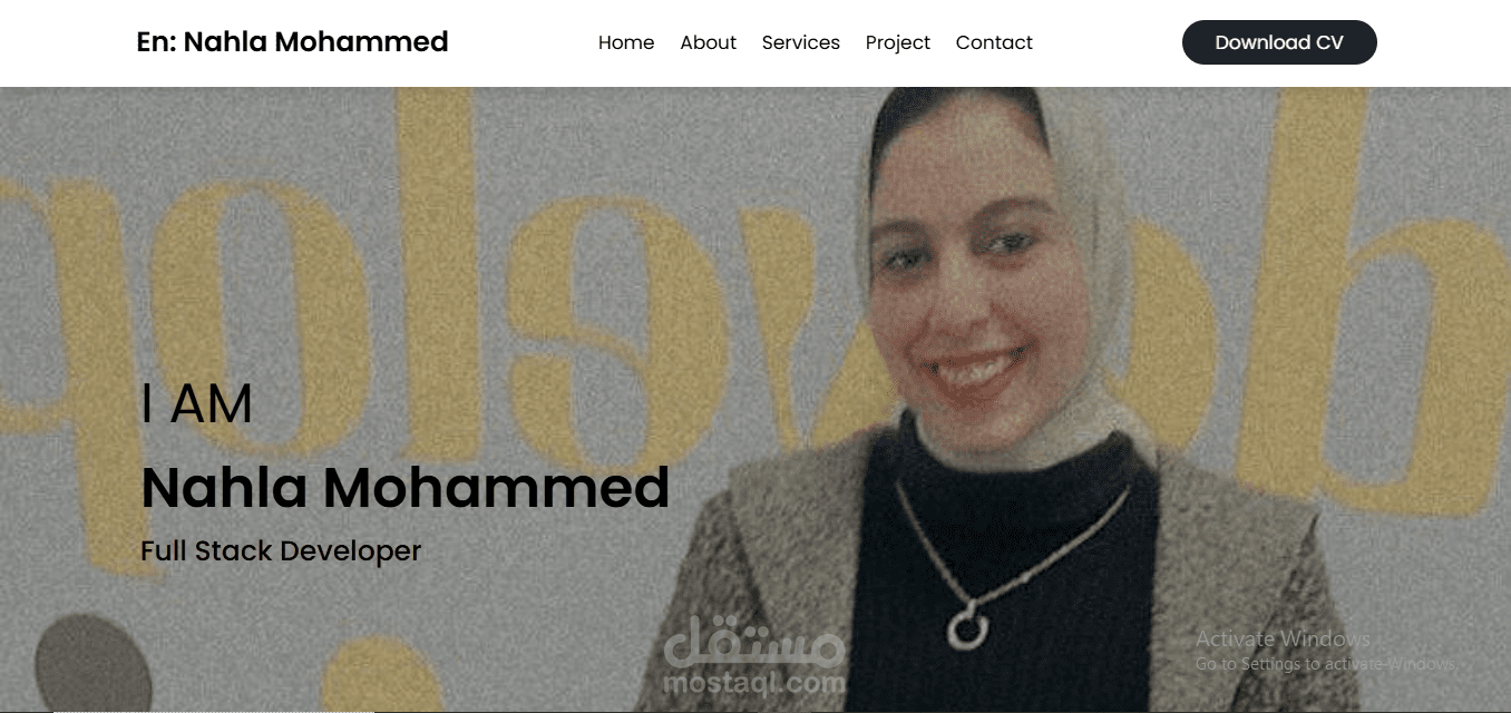 صفحة هبوط  مبتكرة ل My portfolio