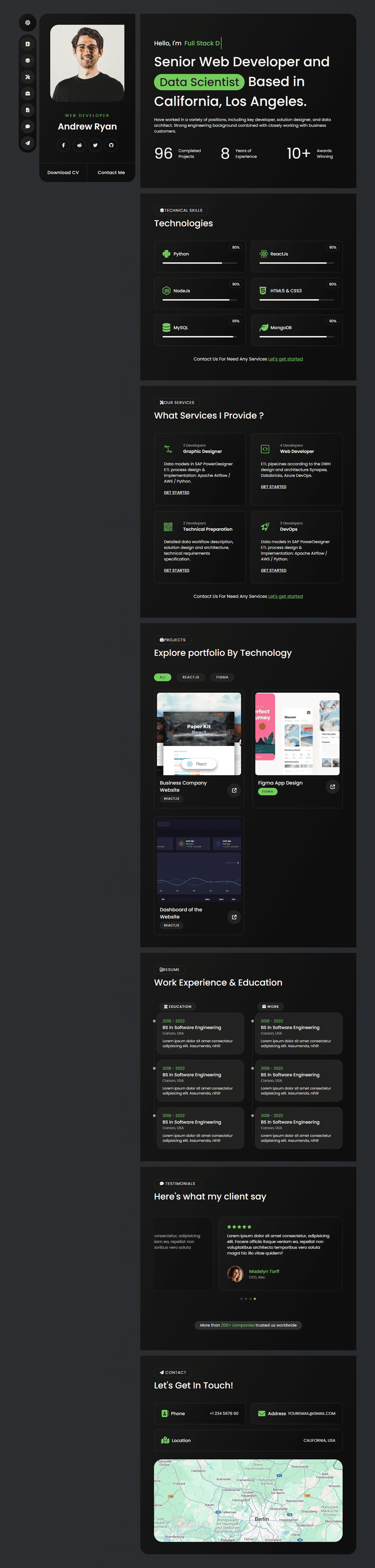 إنشاء Portfolio احترافي بـ HTML, CSS, JS لعرض أعمالك ومهارات.