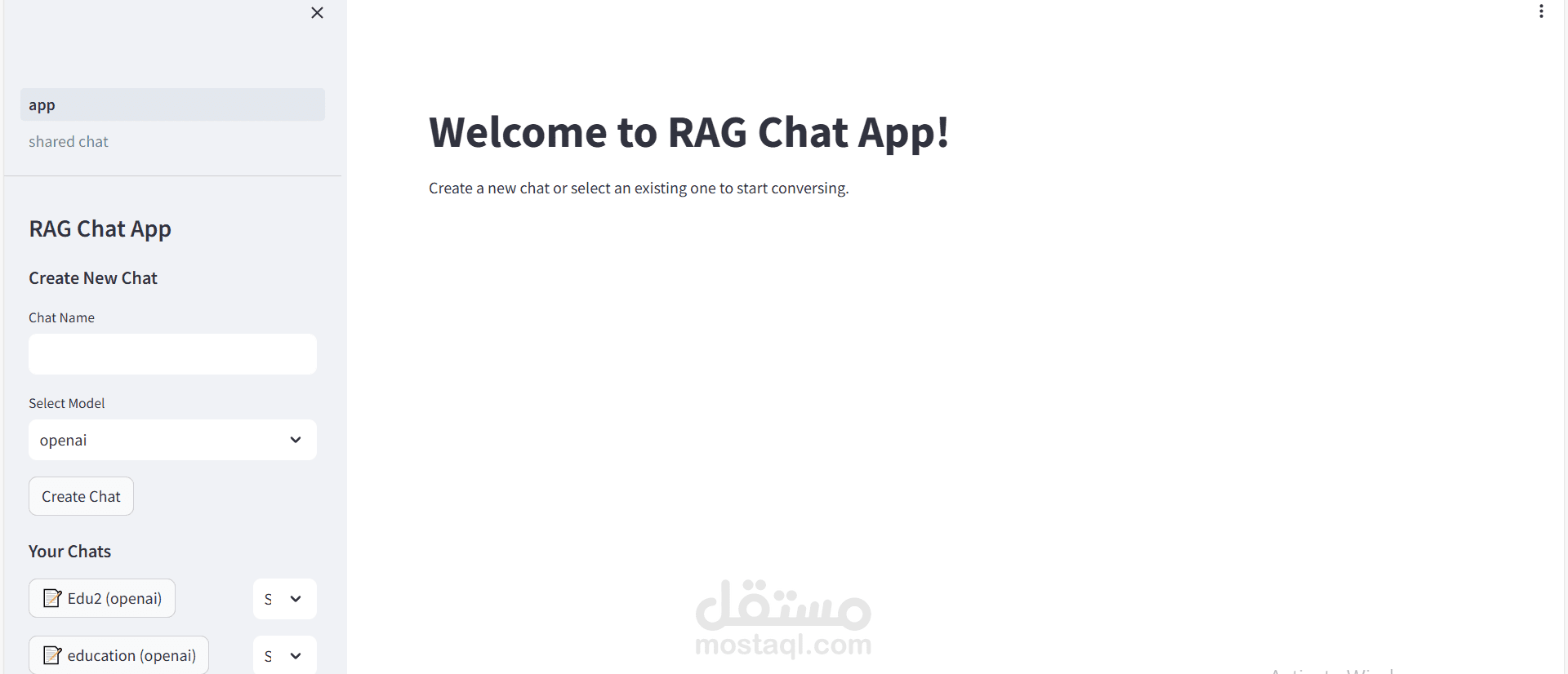 RAG system chatbot