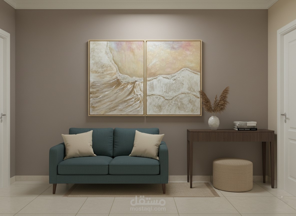 تصميم غرفه معيشه مودرن بسيطة و هاديه