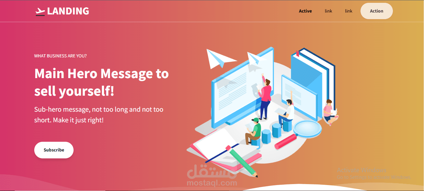 تصميم صفحة إبداعية لعرض خدماتك باحترافية