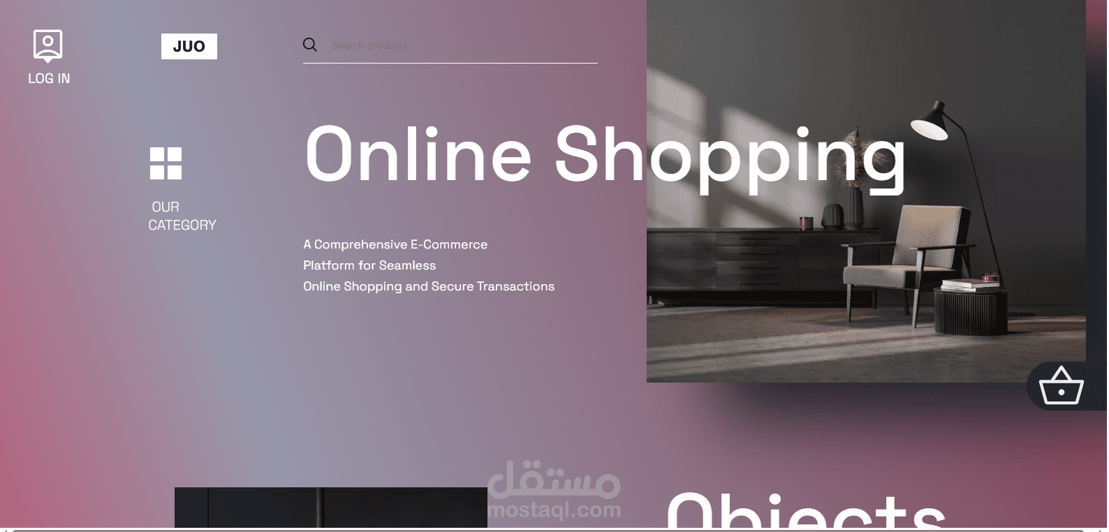 واجهة موقع E -Commerce