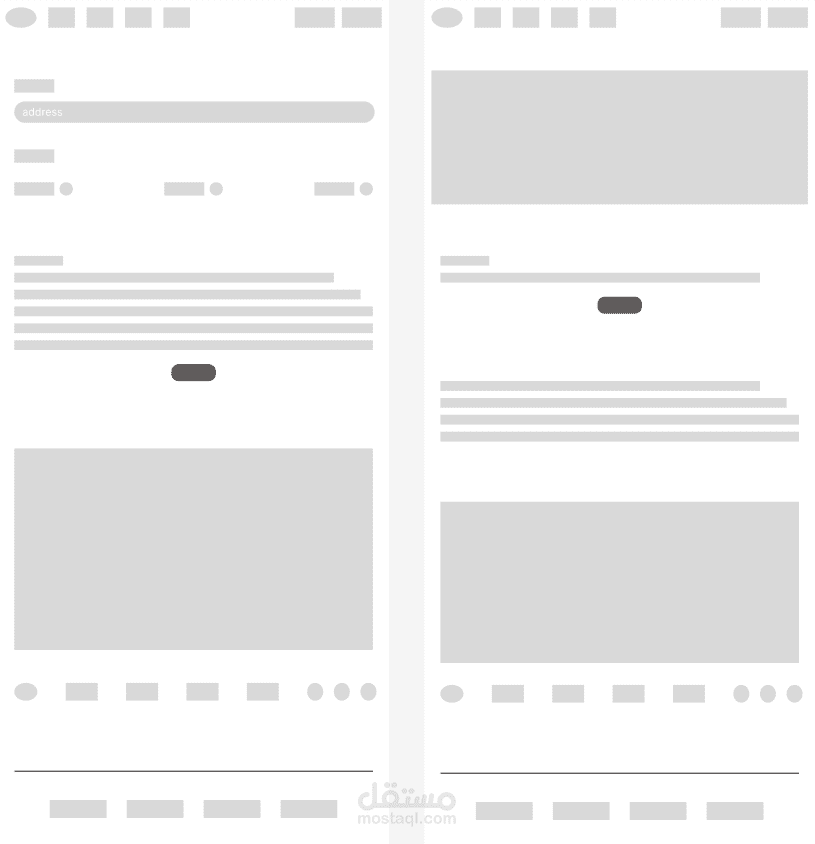 LO-FI wireframing for a shopping mobile app