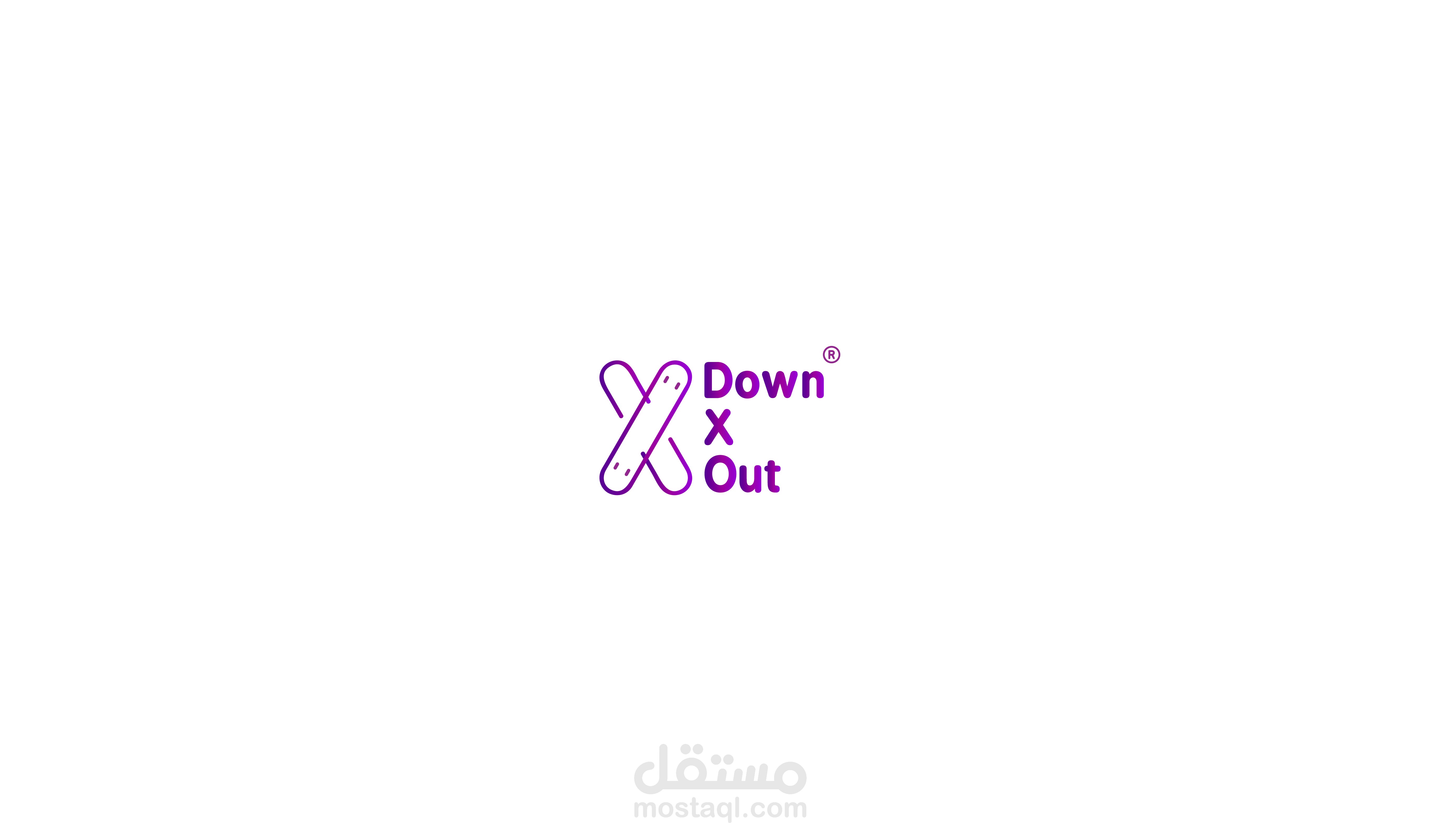 Down X Out - logo design