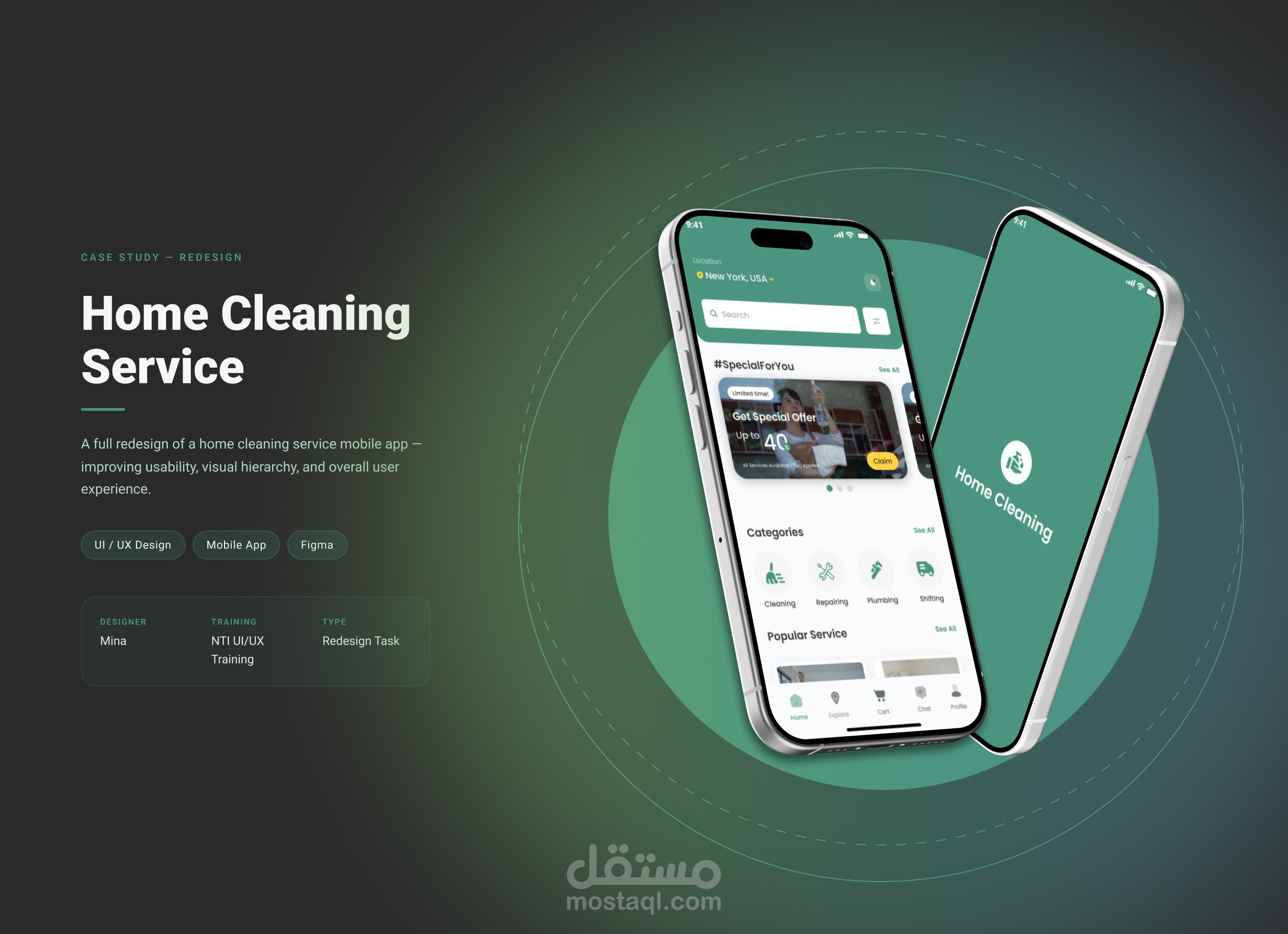 Home Cleaning Service — App Redesign