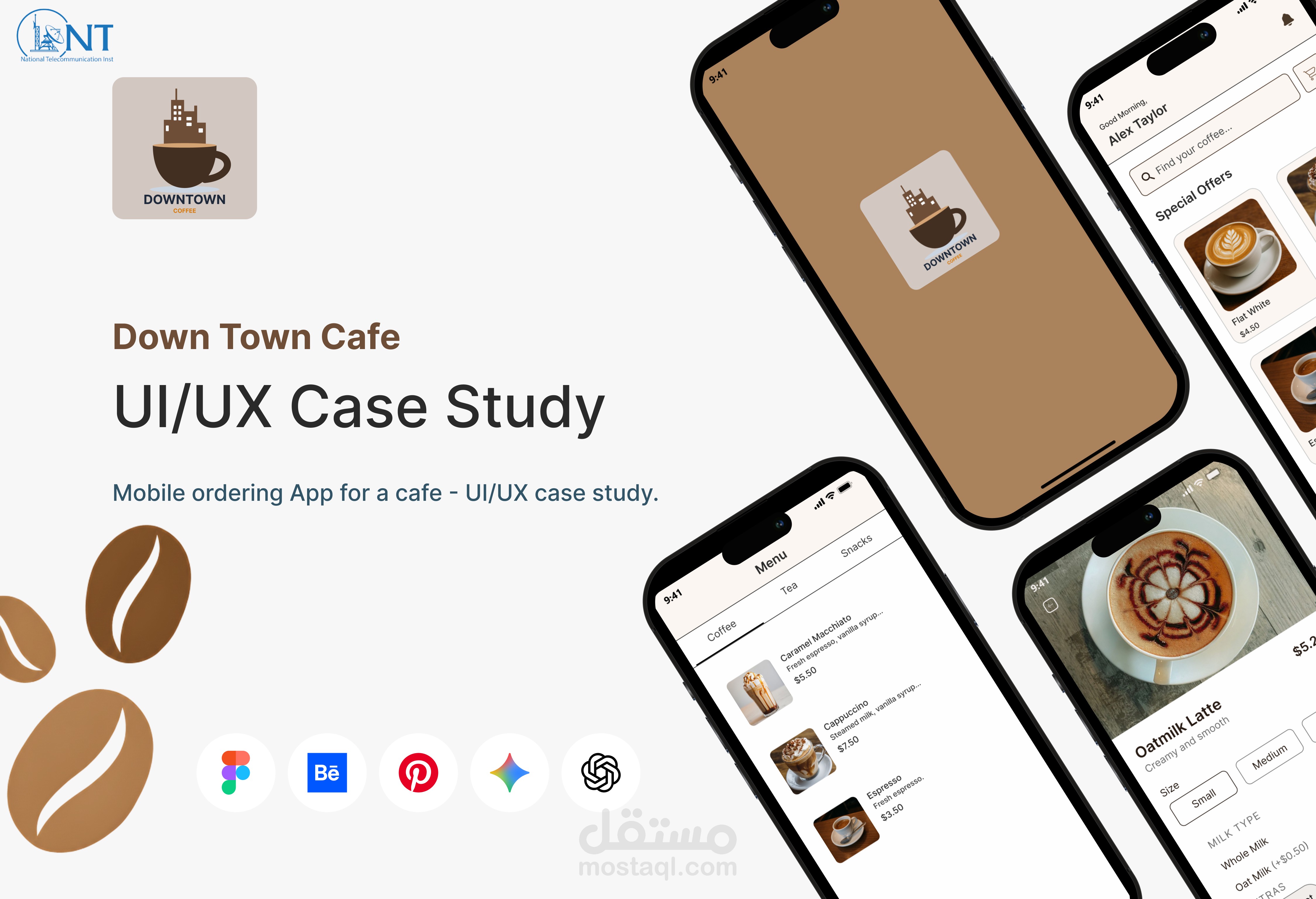 Down Town Cafe — Mobile Ordering App (UI/UX Case Study)