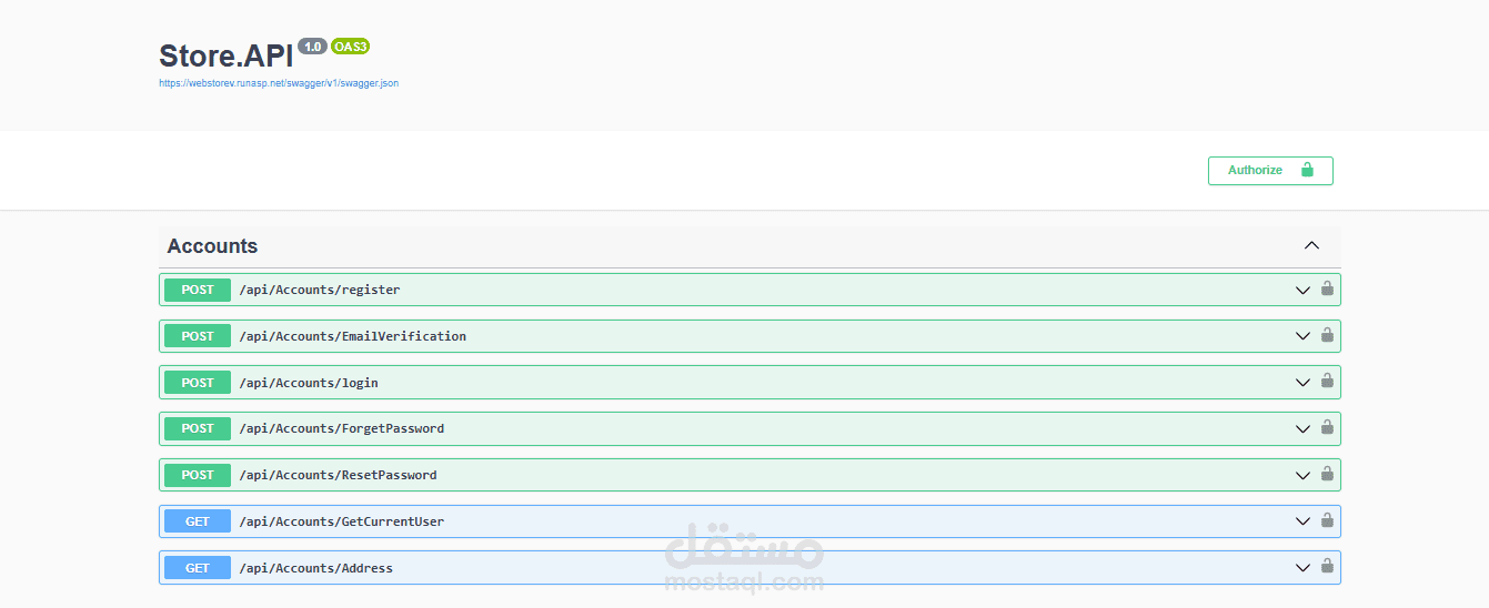 Webstore API