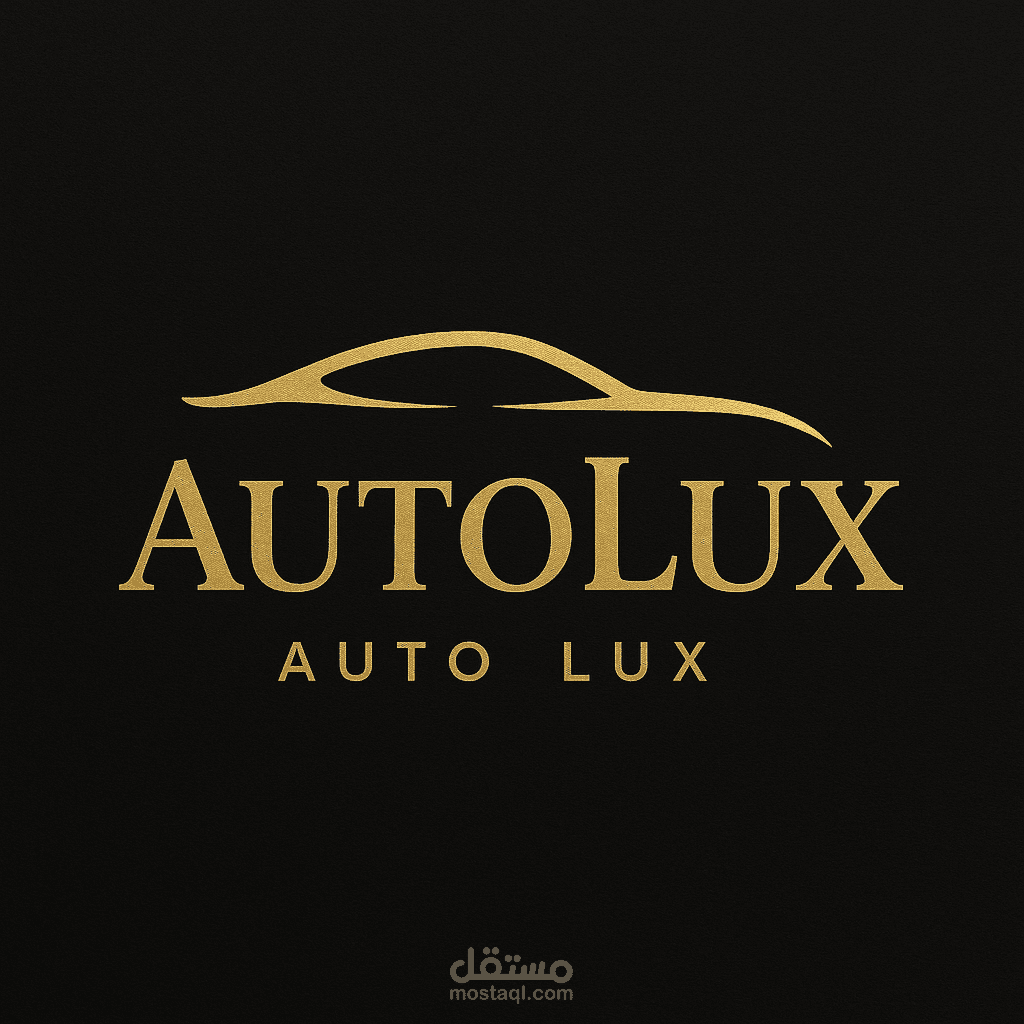 شعار احترافي لبراند سيارات  Logo Design for "AutoLux" – Luxury Car Branding