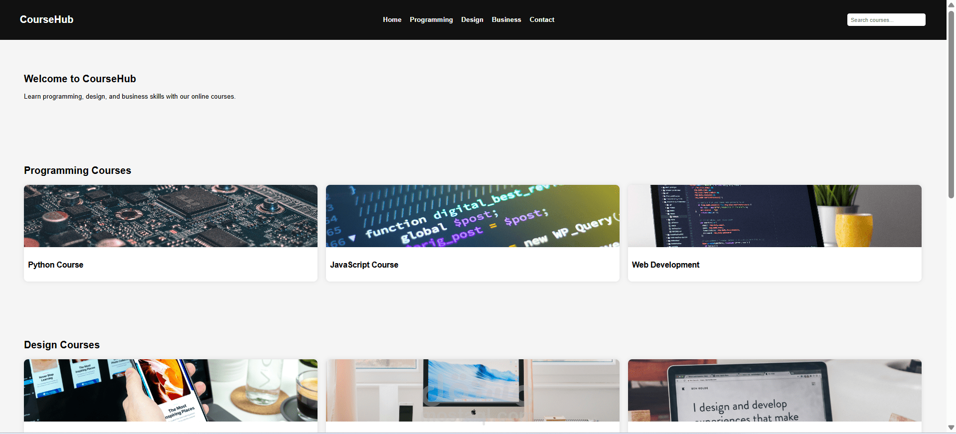 Responsive Educational Website