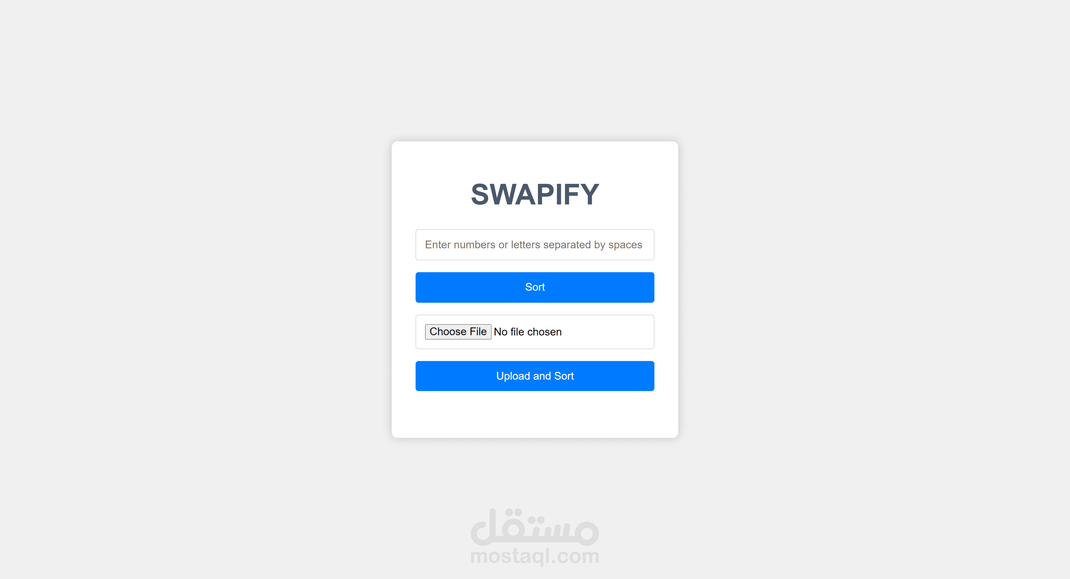 موقع لترتيب البيانات Swapify