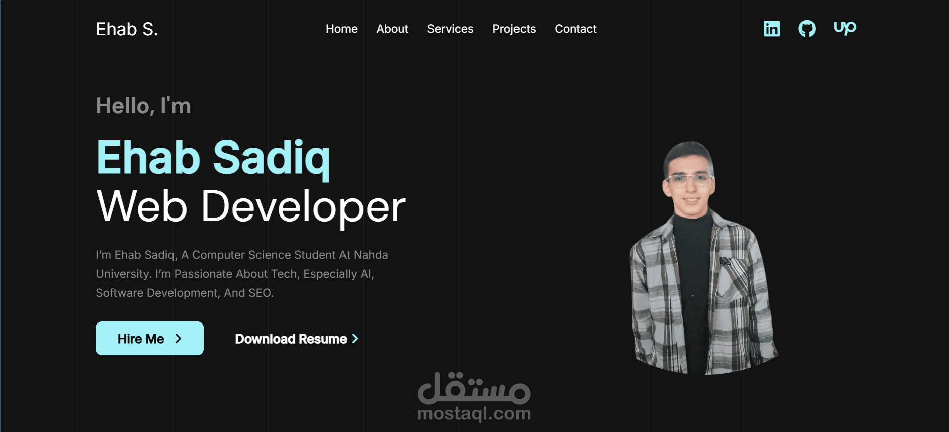 موقع معرض أعمال (Portfolio)