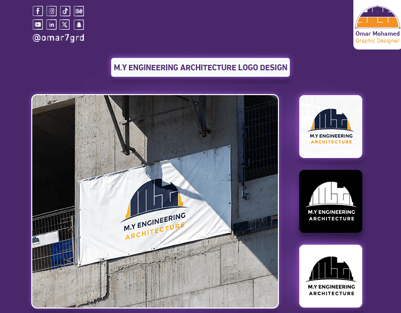 تصميم شعار " M.Y ENGINEERING ARCHITECTURE "