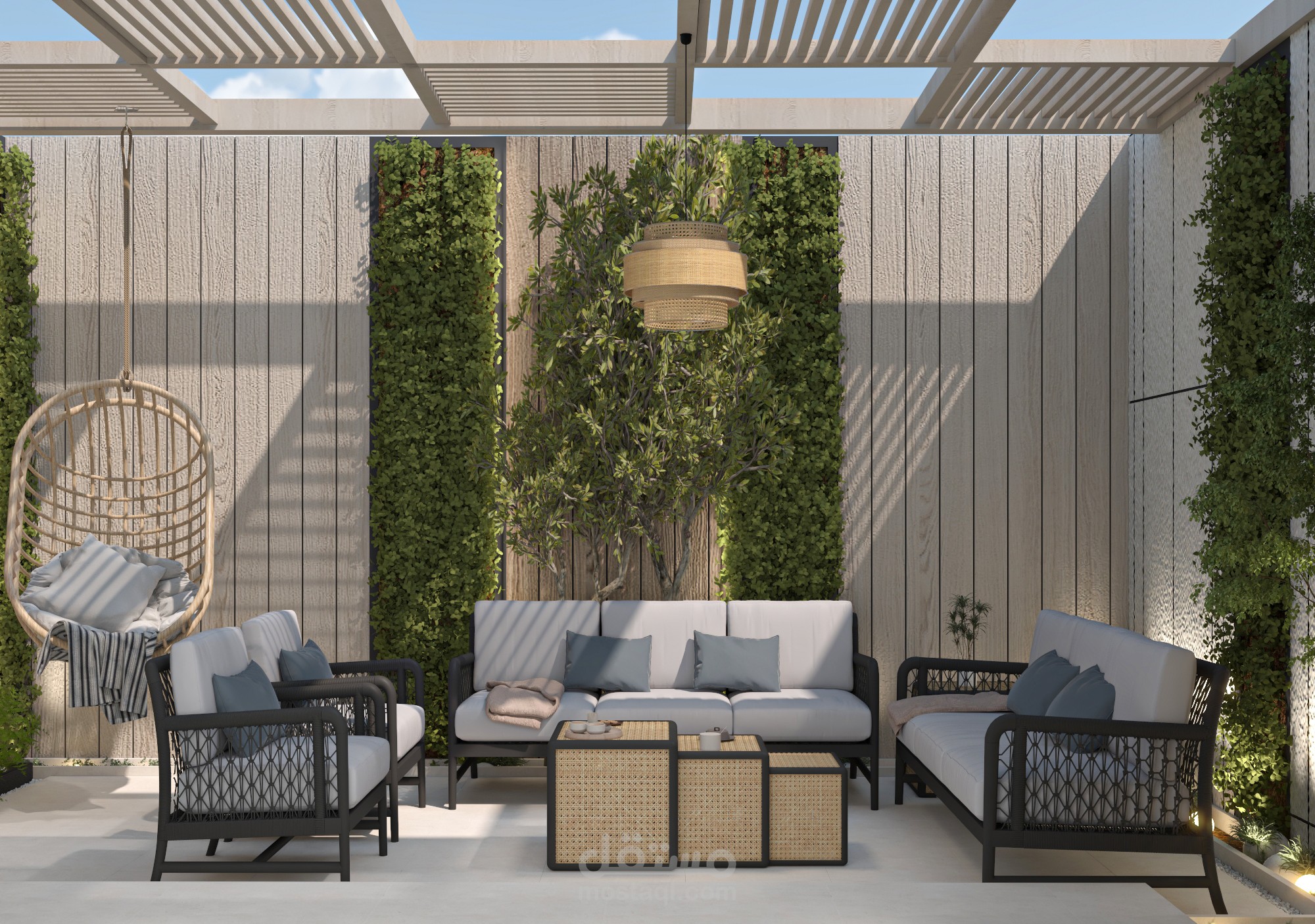تصميم جلسة خارجية – Outdoor Seating Area