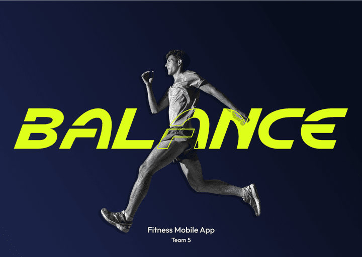 تصميم تطبيق خاص بالتغذية والرياضة ( Balance )