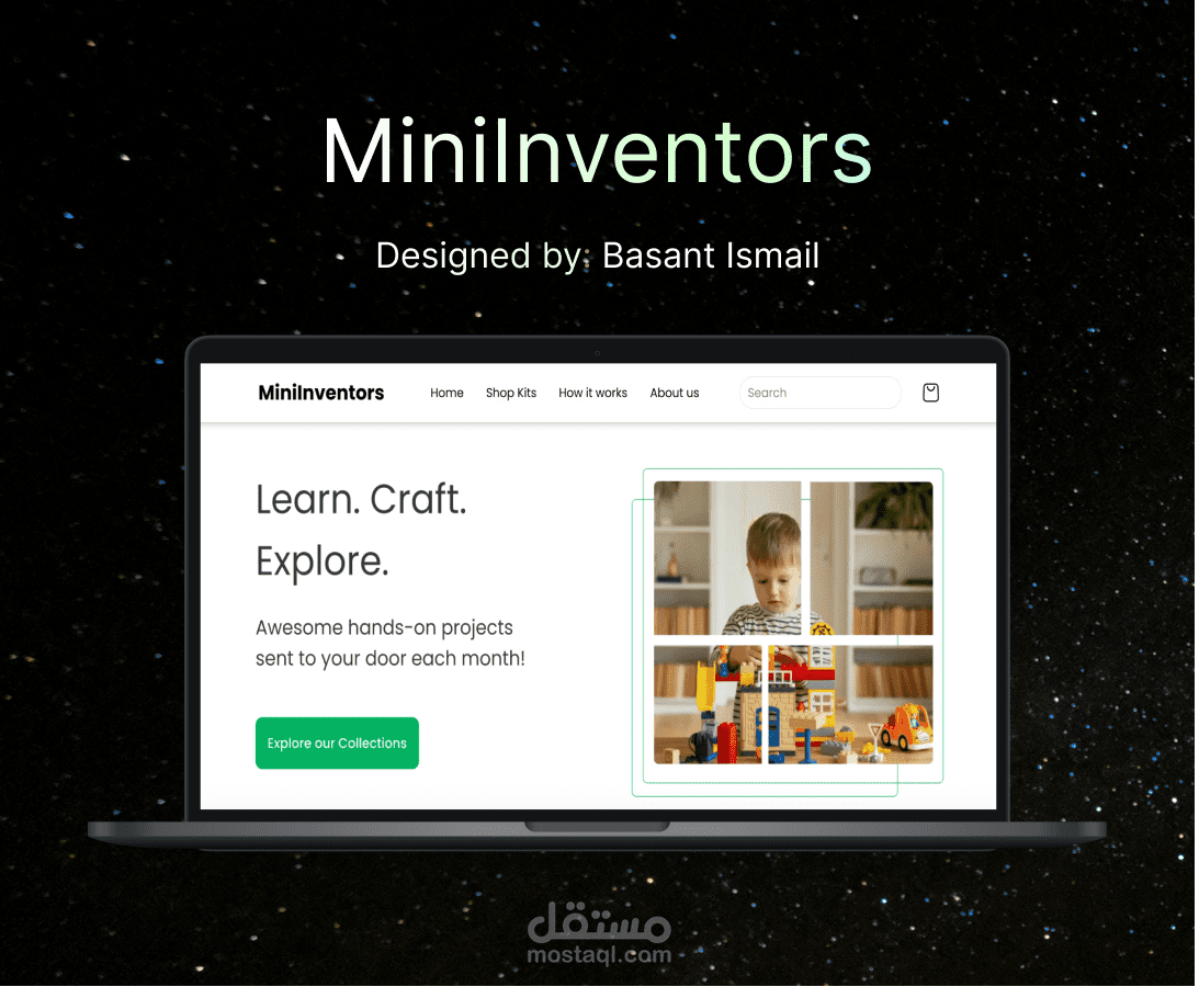 تصميم صفحة هبوط لمنصة تقدم أنشطة تعليمية وترفيهية شهرية مدفوعة UIUX e-commerce website design